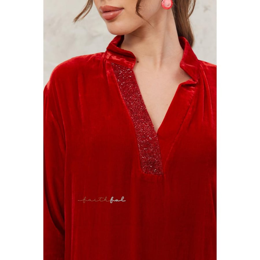 Velvet Red Dress
