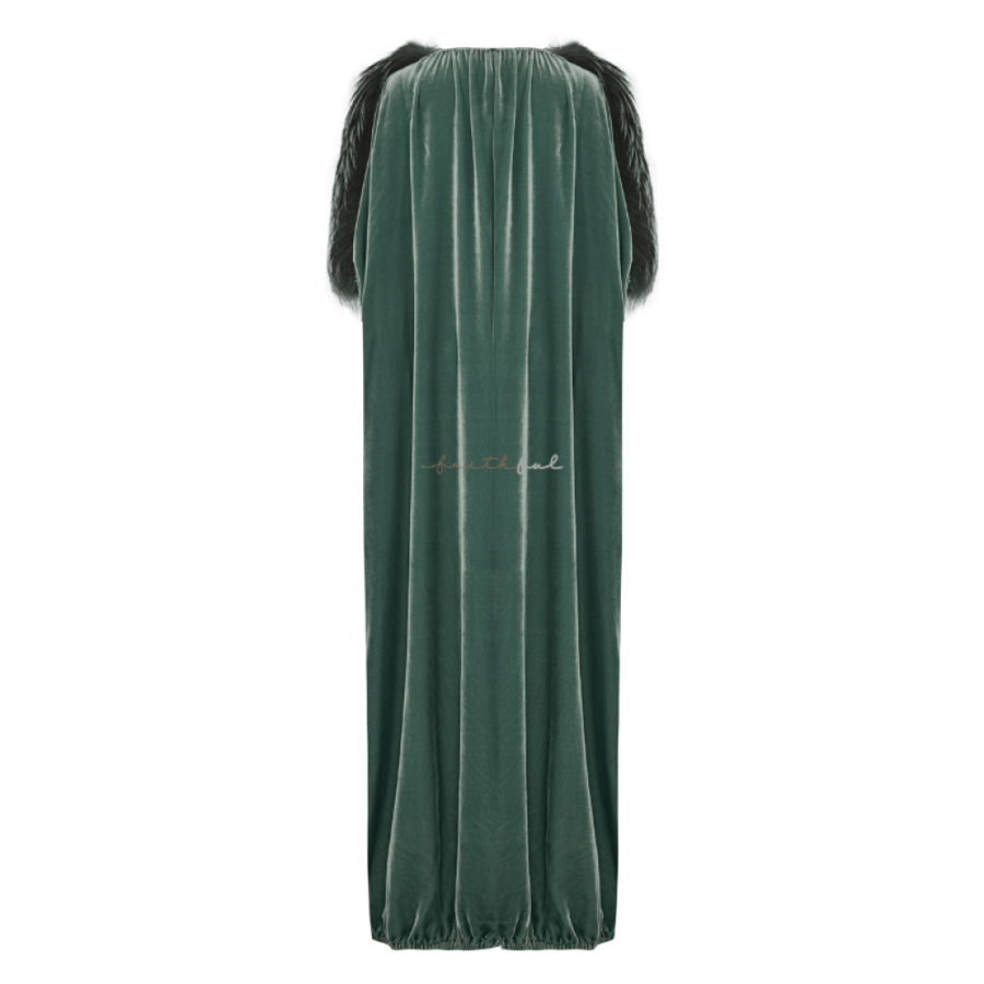 Silver fox velvet dress