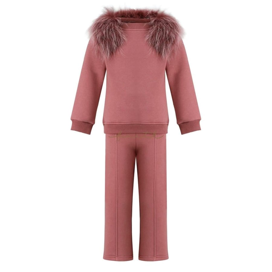 HOODY SWEATSHIRT FLEECE SET RAKOON ON SHOULDERS