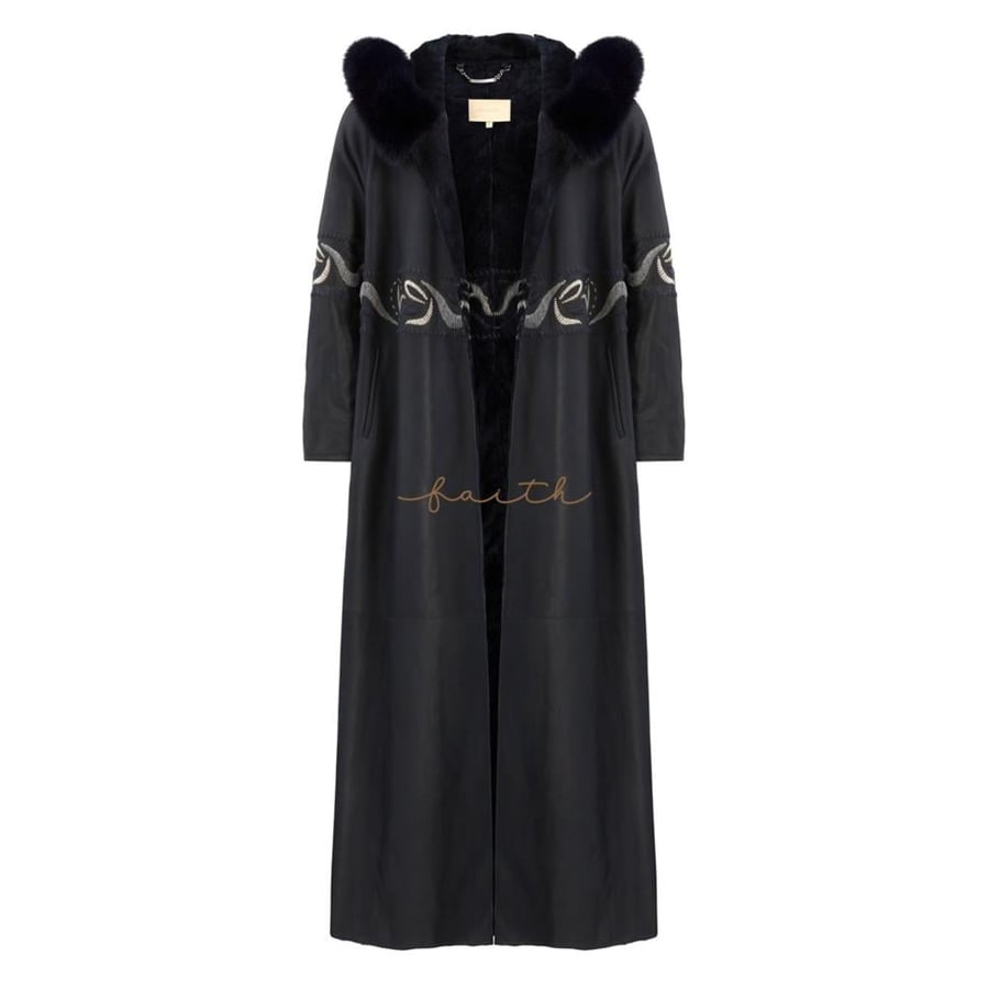 DARK NAVY BLUE ASTRAGAN FARWA