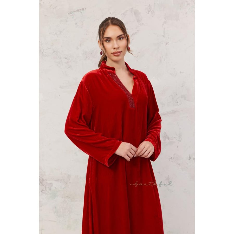 Velvet Red Dress