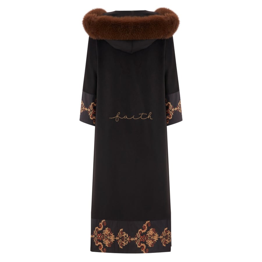 BLACK EMBRIODERY FARWA