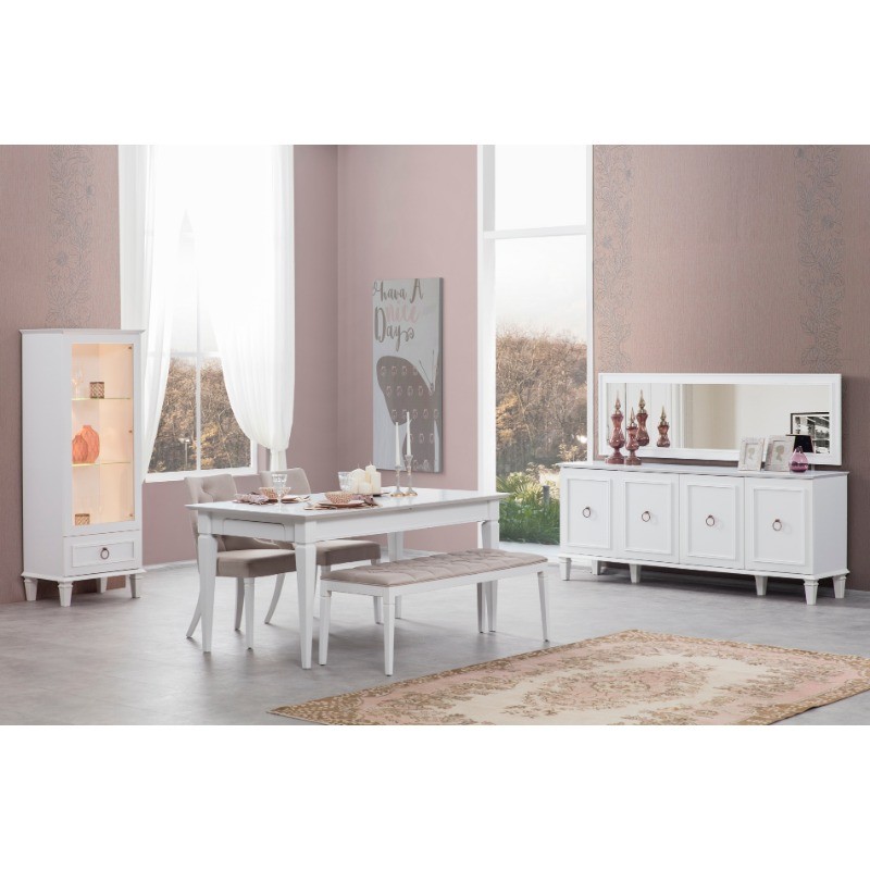 angel white console mirror