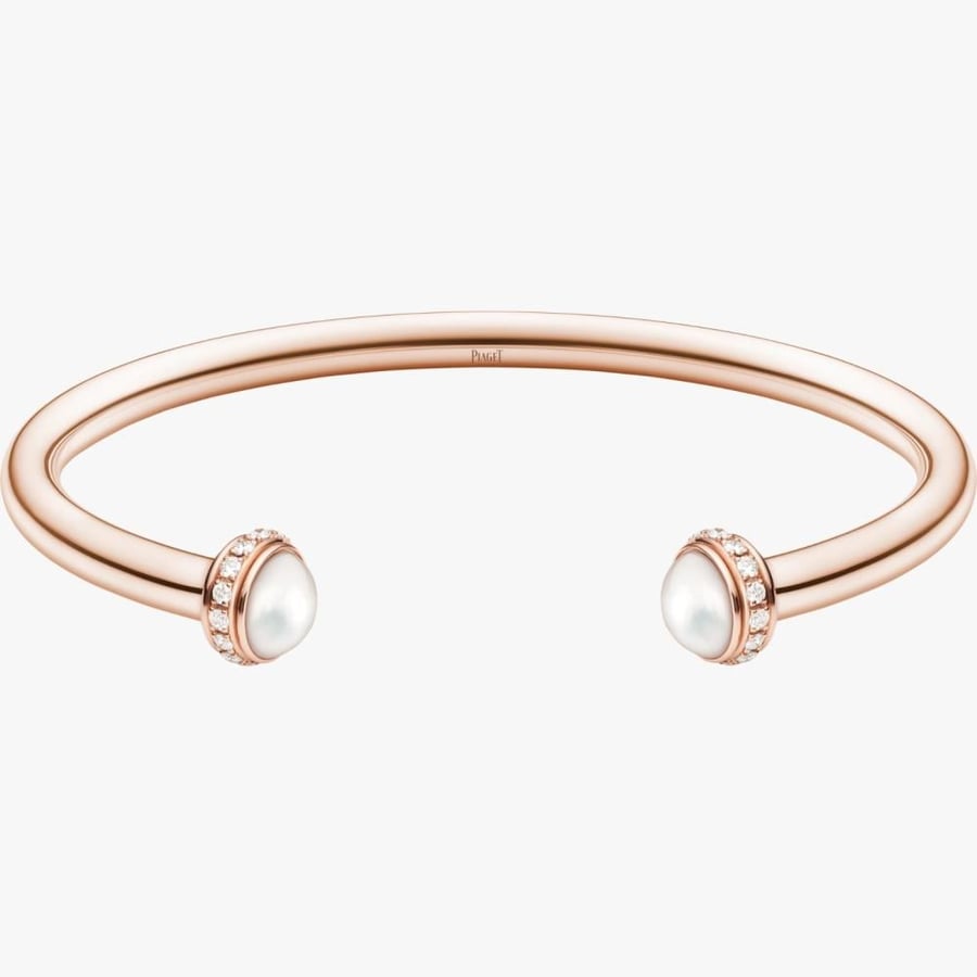 Open boushion bracelet encrusted