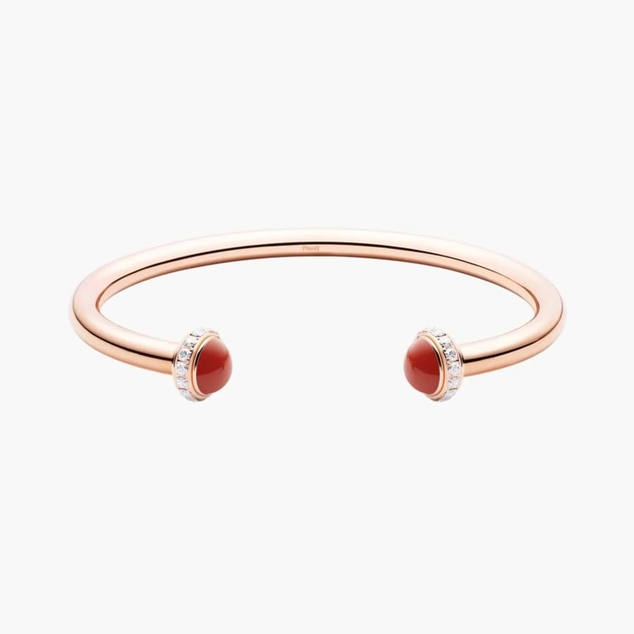 Open boushion bracelet encrusted
