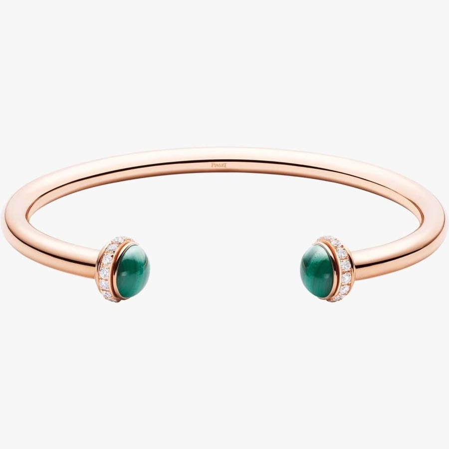 Open boushion bracelet encrusted