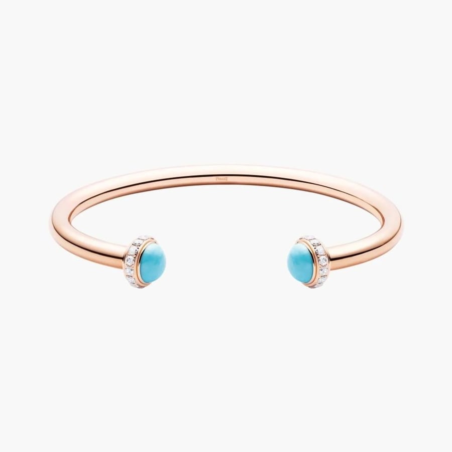Open boushion bracelet encrusted