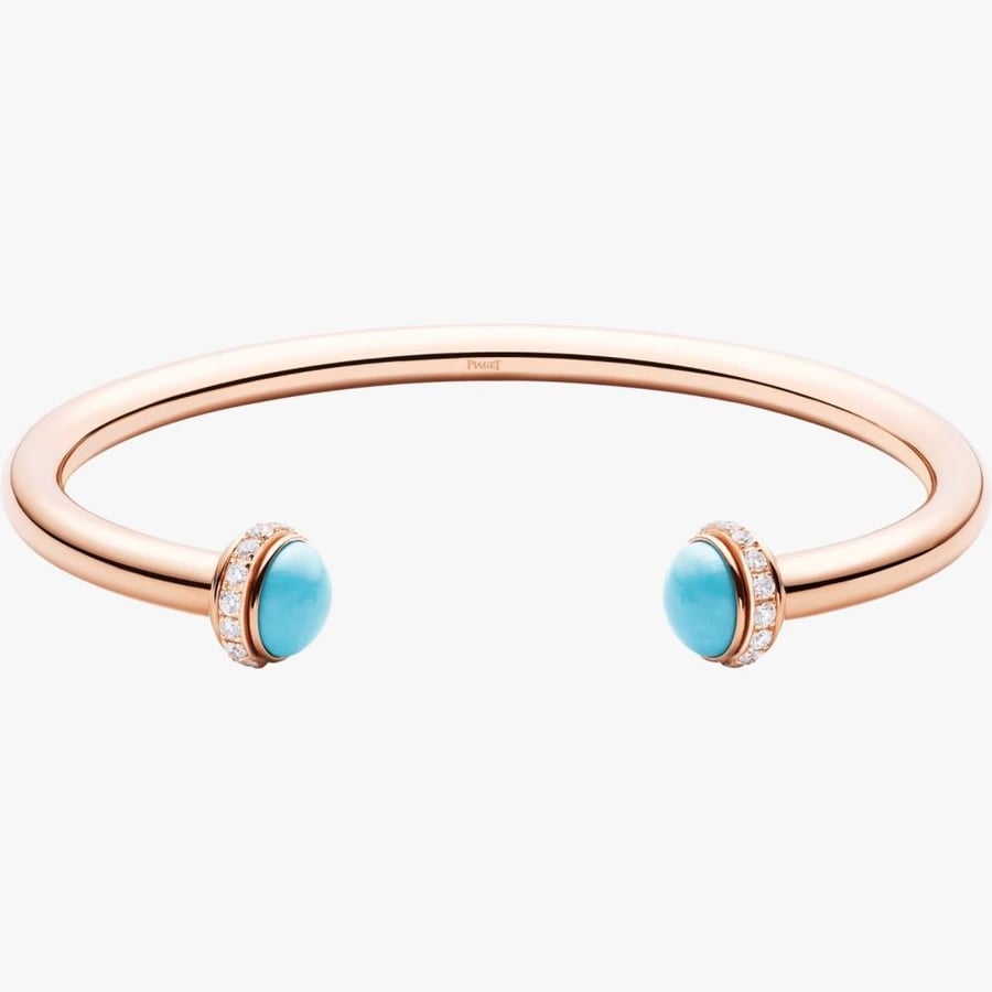 Open boushion bracelet encrusted