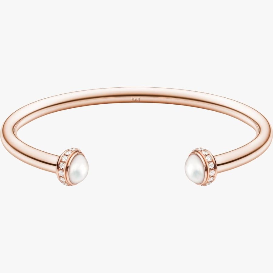 Open boushion bracelet encrusted