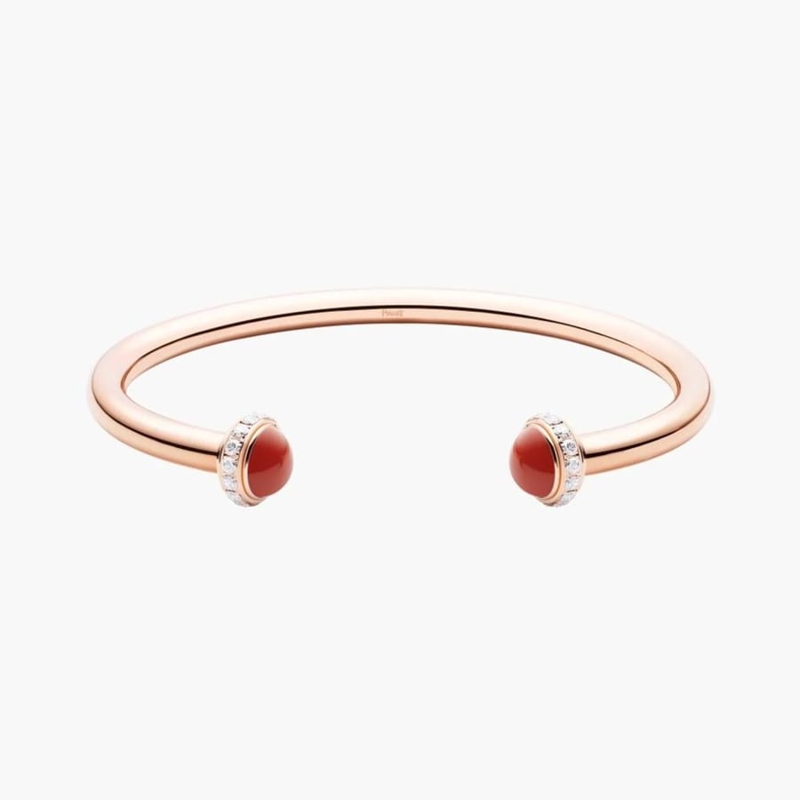 Open boushion bracelet encrusted