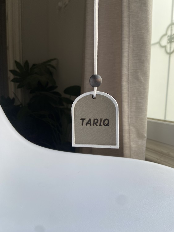 Car pendant in gray color