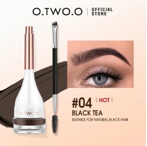 جل حواجب كريمي مع فرشاة من او تو او 04 BLACK TEA