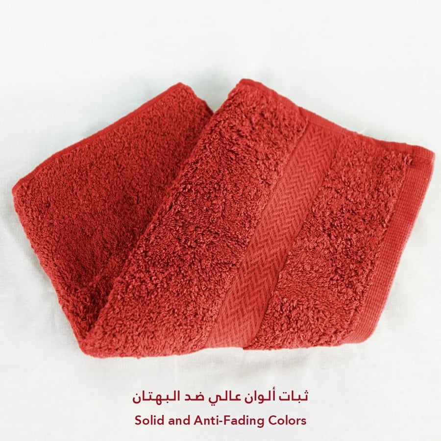 طقم مناشف يد لون طوبي 4 قطع