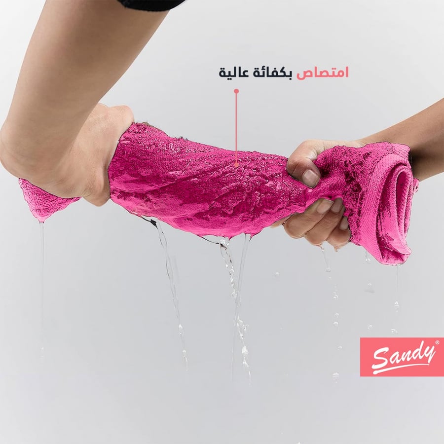 منشفة ساندي قطن 100% | فوشي "وسط"