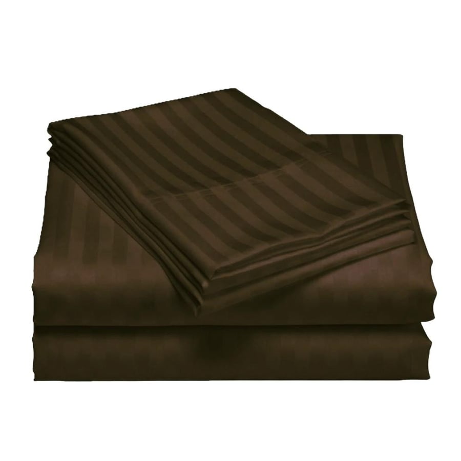 طقم شرشف فندقي روز مفرد عريض 200x120 سم - بني داكن