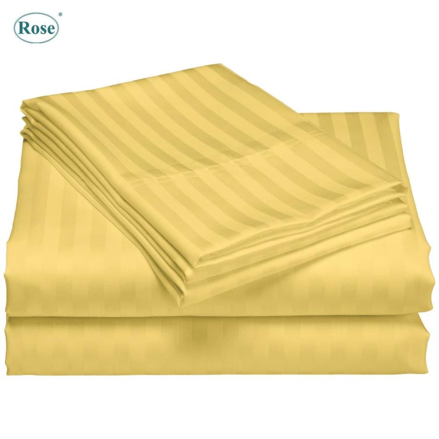 طقم شرشف فندقي روز مفرد عريض 200x120 سم - ذهبي