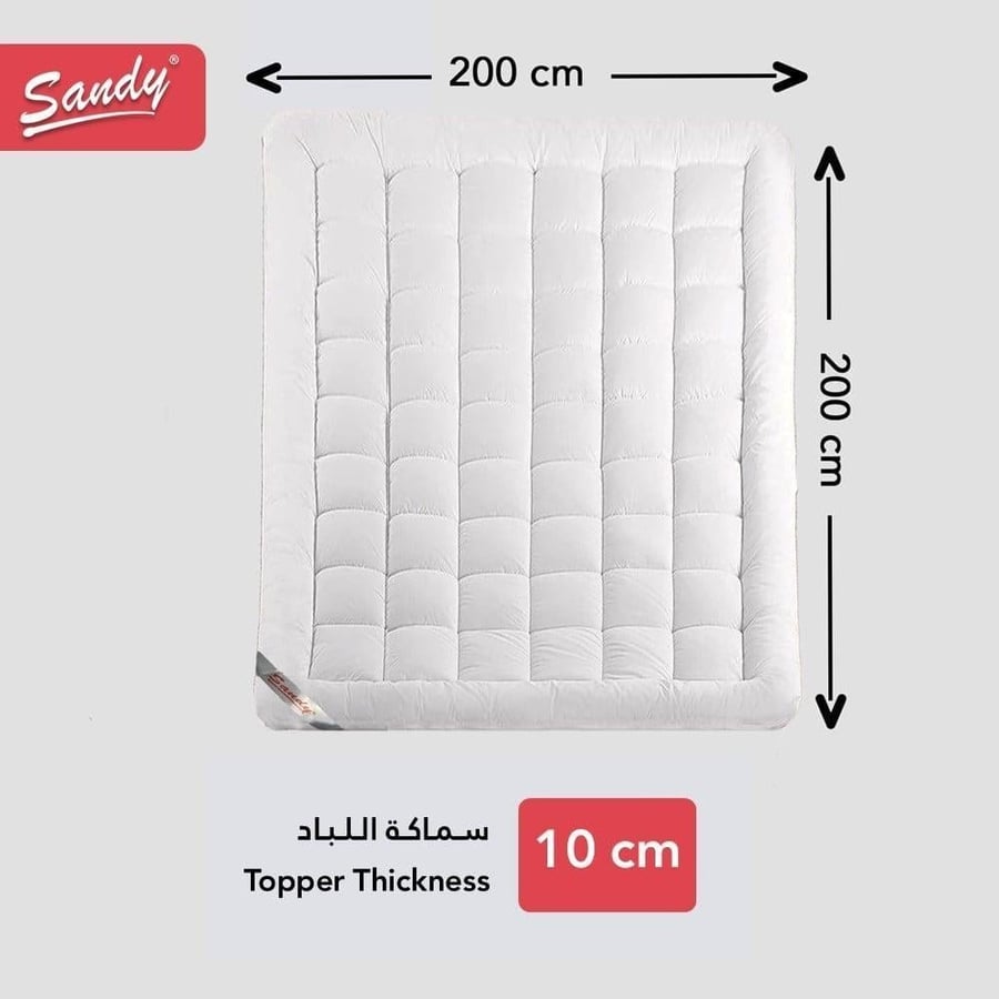 لباد سرير ساندي 10 سم 200x140 سم مفرد ونص