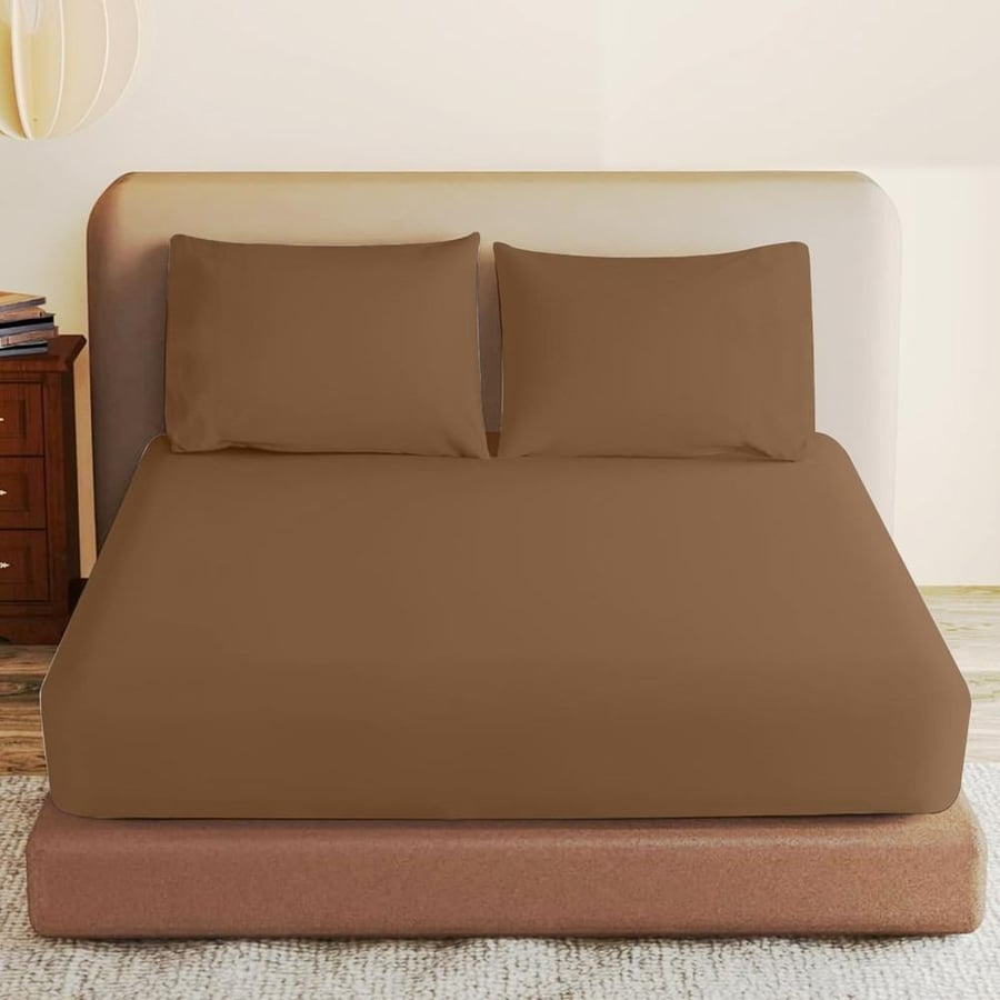 طقم شرشف روز ساده نفرين 200x200 سم - متعدد الألوان