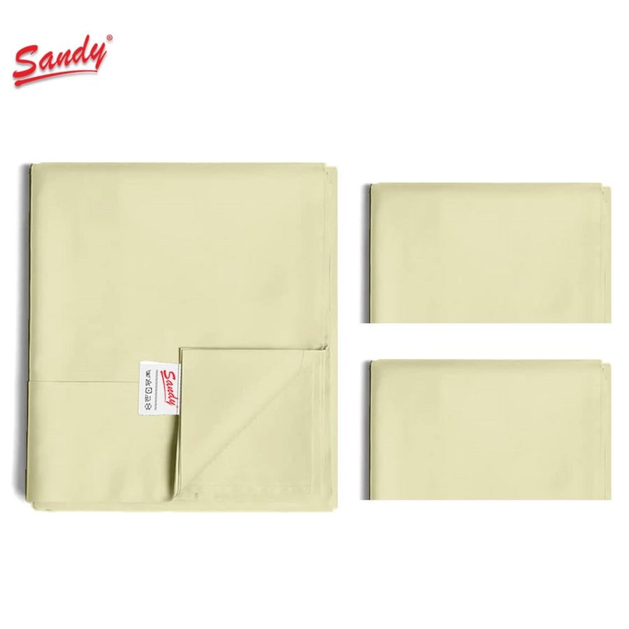 Sandie plain single and a half sheet set - lemon