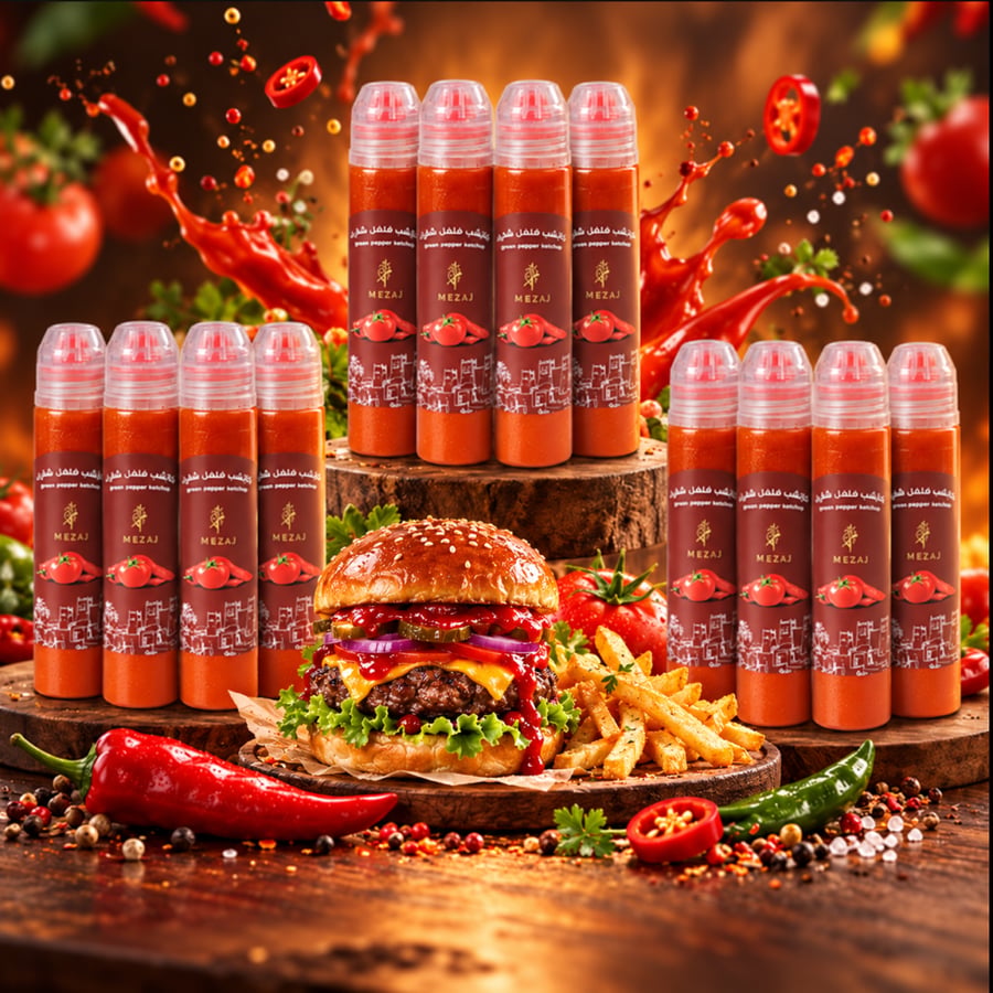 3 بكجات كاتشب فلفل شقراء
