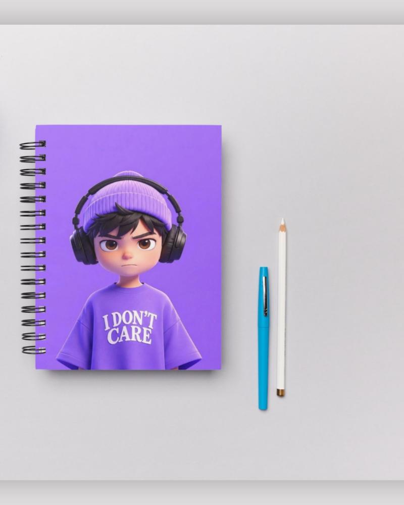 دفتر بيربل مود مخصص بالاسم | Personalized Purple Mood Notebook