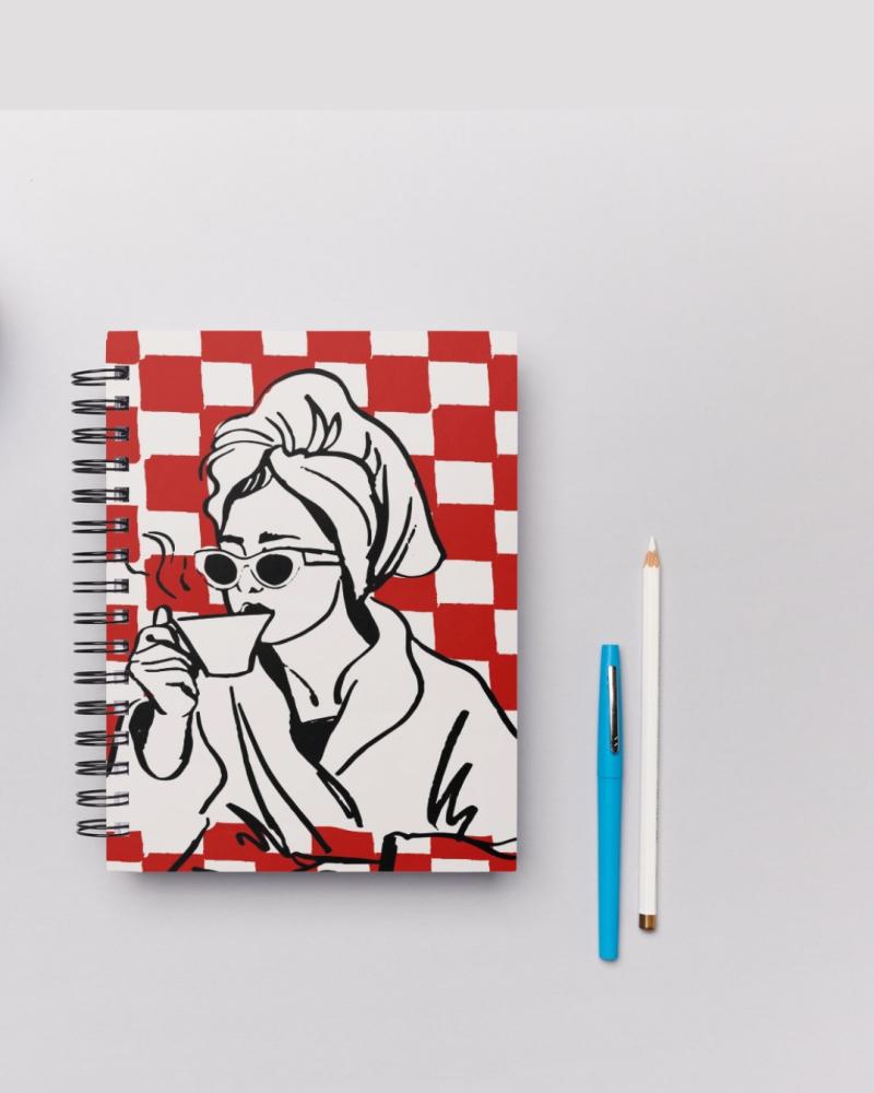 دفتر مورنينغ كوفي مخصص بالاسم | Personalized Morning Coffee Notebook