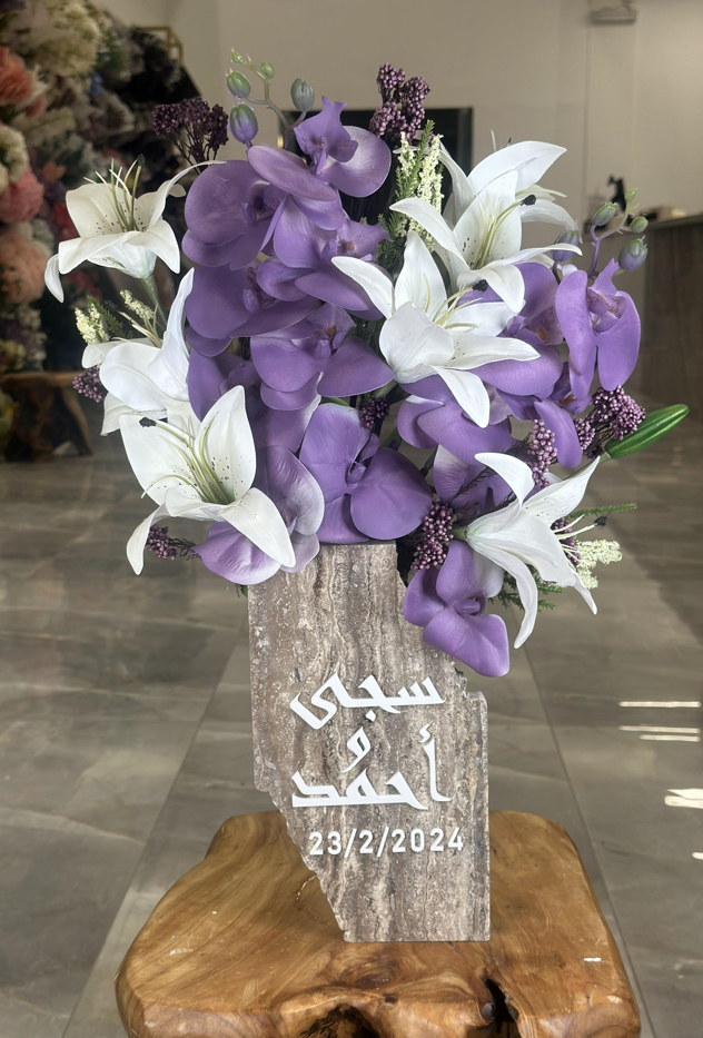 رخاميات ورد صناعي