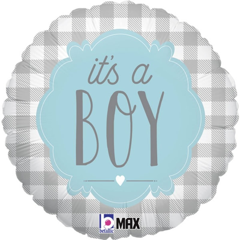 Balloon for a baby boy, squares