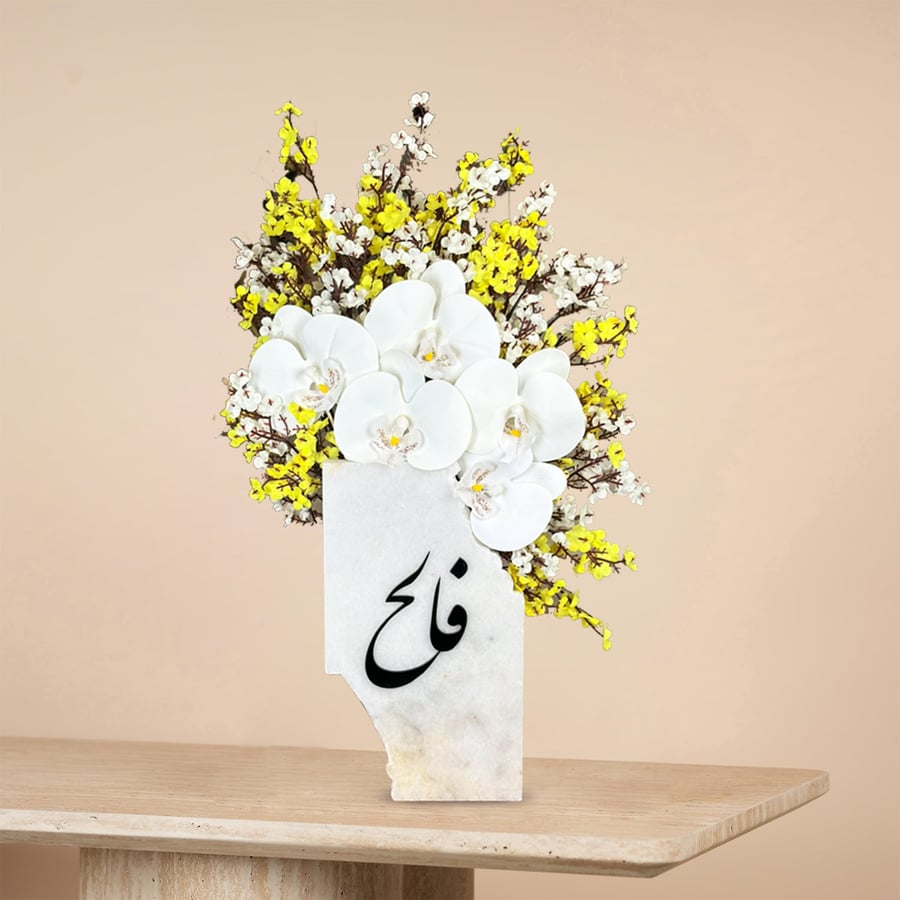 رخاميات ورد صناعي