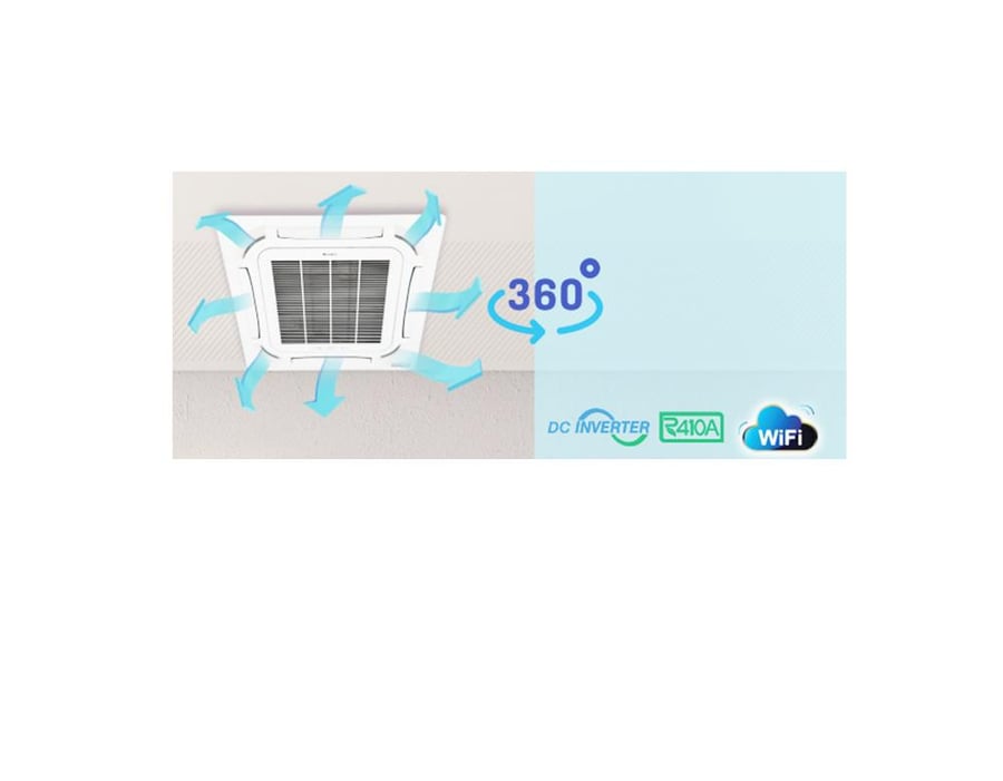 جري مكيف كاسيت 32600 وحدة حرارية (3 طن) - انفيرتر- حار بارد