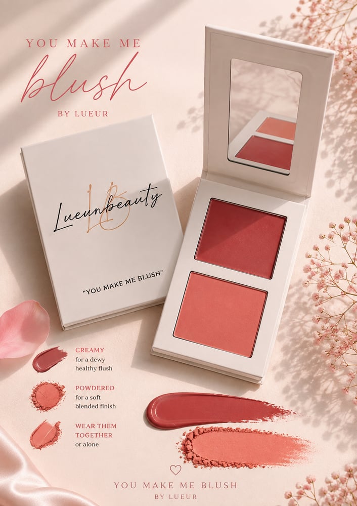 you make blush by lueur blusher كريمي + باودر في منتج واحد!
