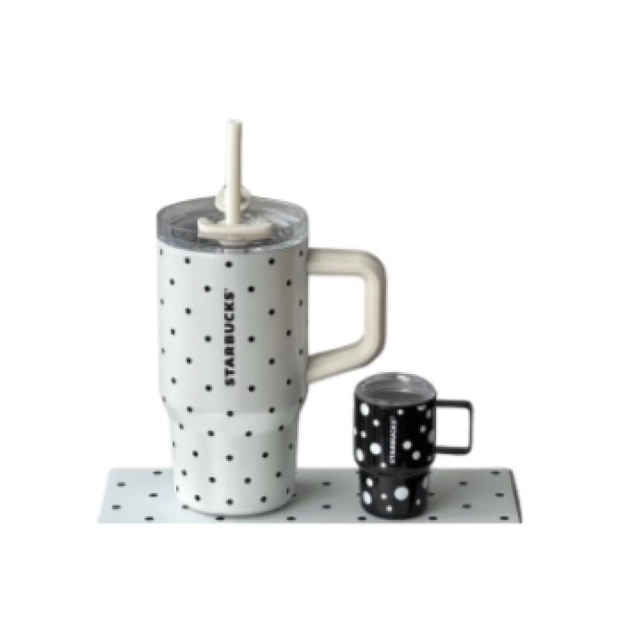 Starbucks white dots mug