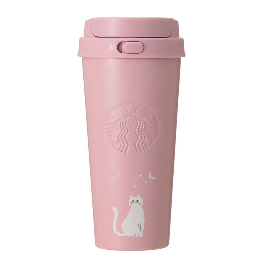 Starbucks Halloween light pink cat mug