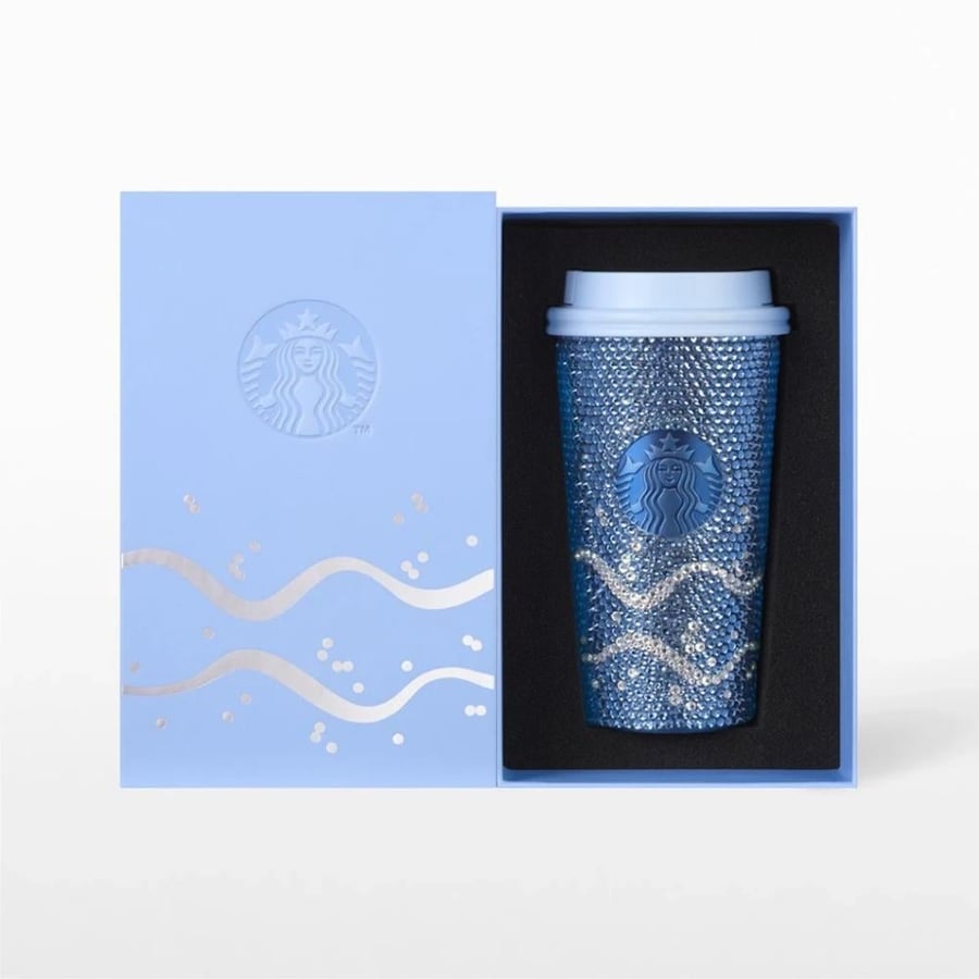 Starbucks blue crystals mug