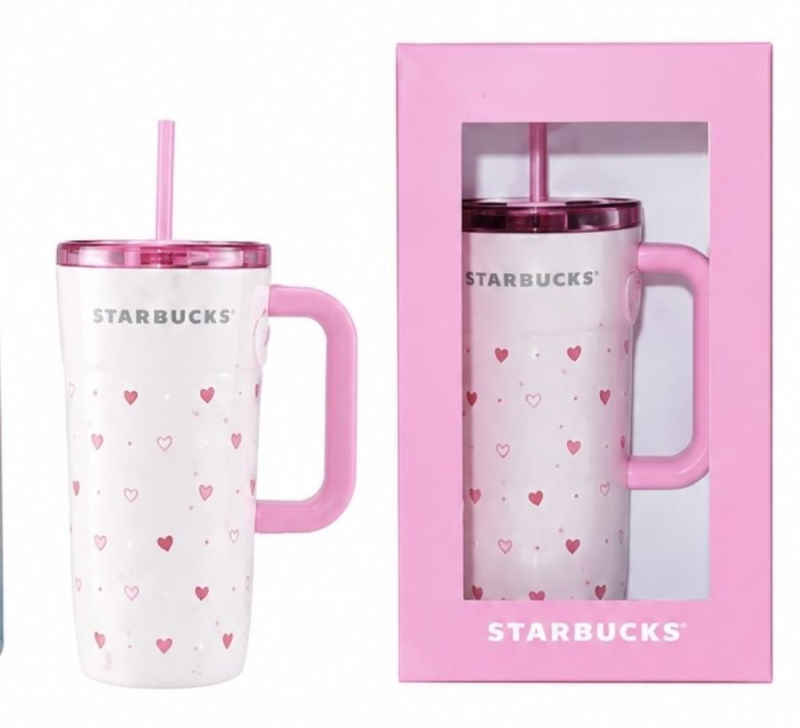 Starbucks pink hearts tumbler