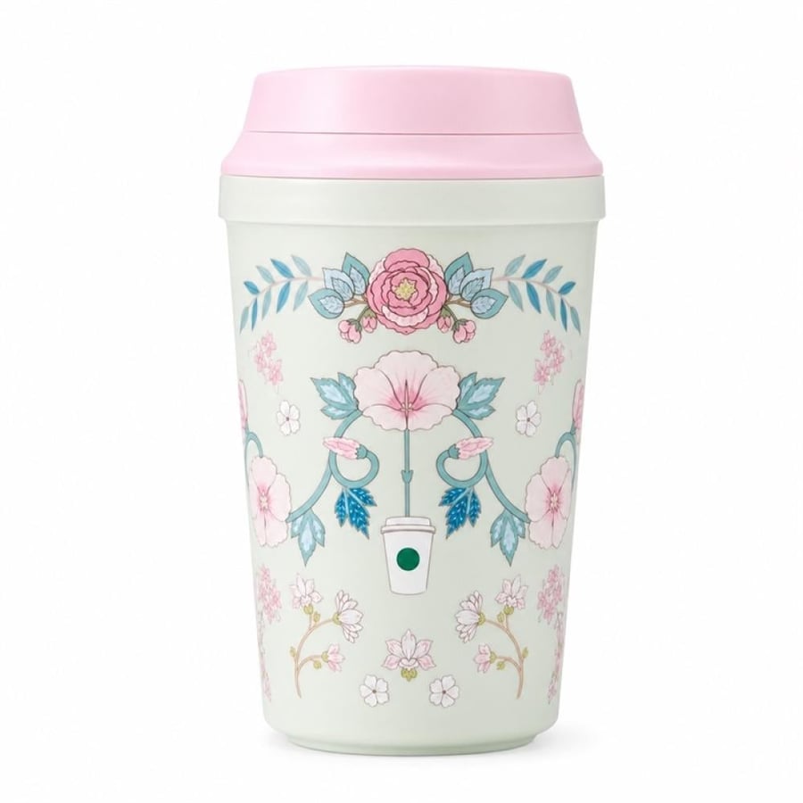 Starbucks mint floral mug