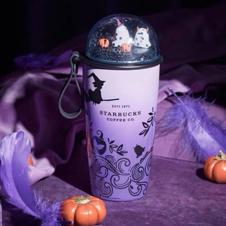 Starbuck halloween pumpkin cat mug