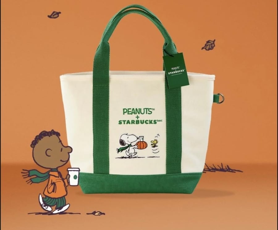 Snoopy x starbucks mini tote