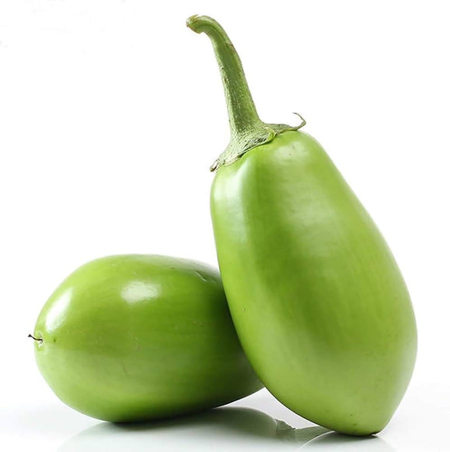 باذنجان اخضر طازج وزن