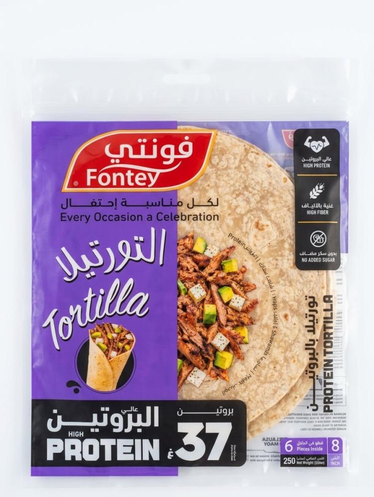 خبز التورتيلا عالي البروتين 6 قطع فونتي 250غ
