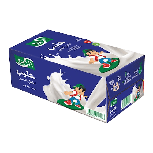 حليب كامل الدسم زين الربيع 125مل كرتون 18