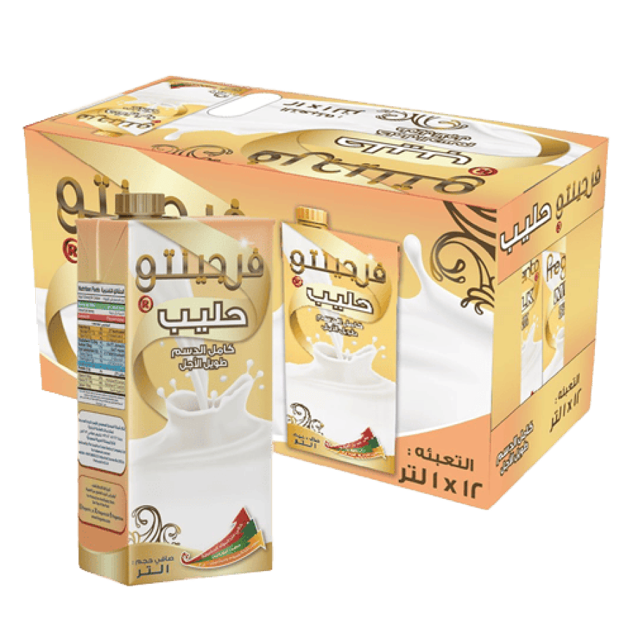 حليب كامل الدسم طويل الاجل فرجينتو 1لتر