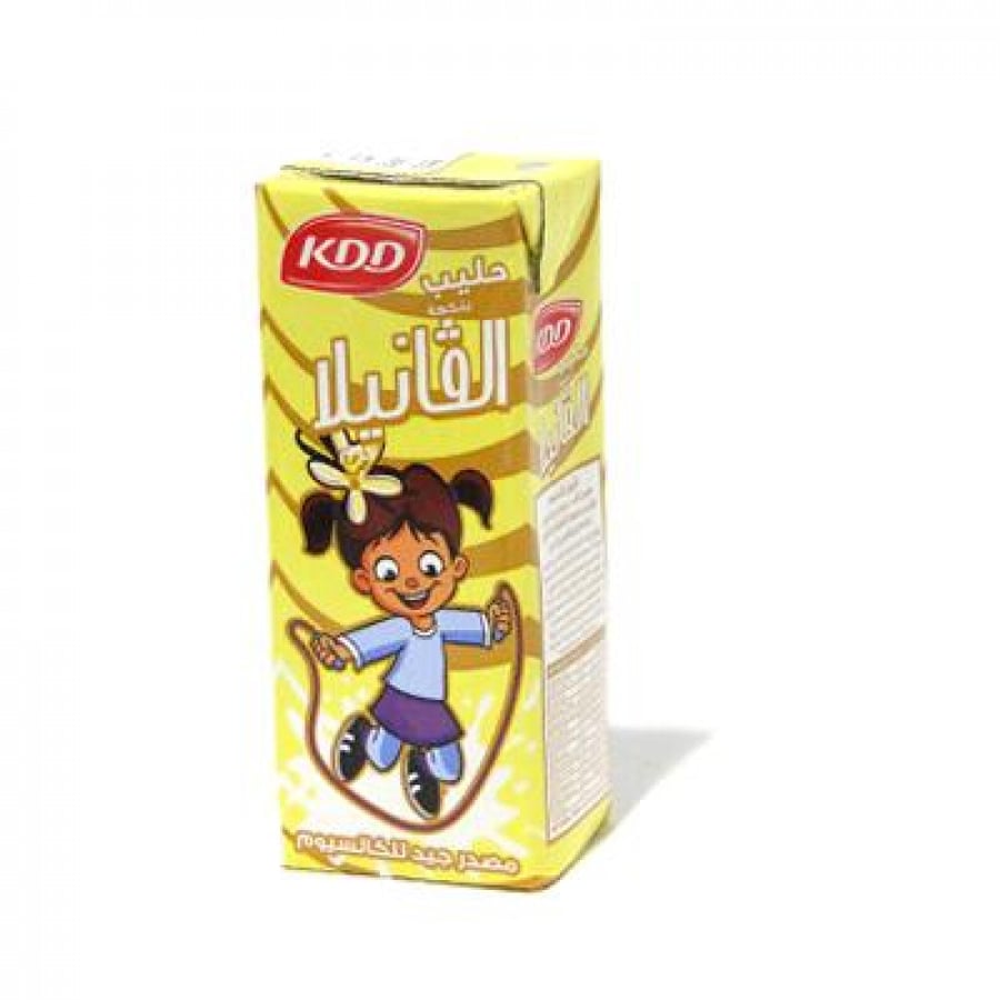 حليب بنكهة الفانيلا كامل الدسم كي دي دي 180مل