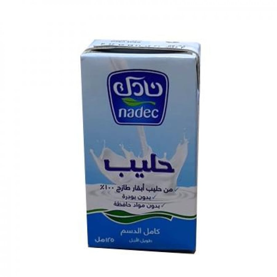 حليب كامل الدسم طويل الاجل نادك 125مل