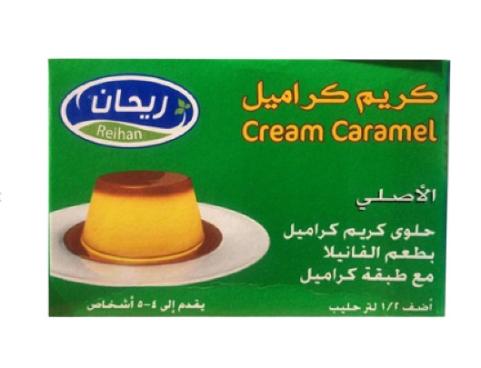 كريم كراميل بطعم الفانيلا مع الكراميل ريحان 70غ شد 6 حبات