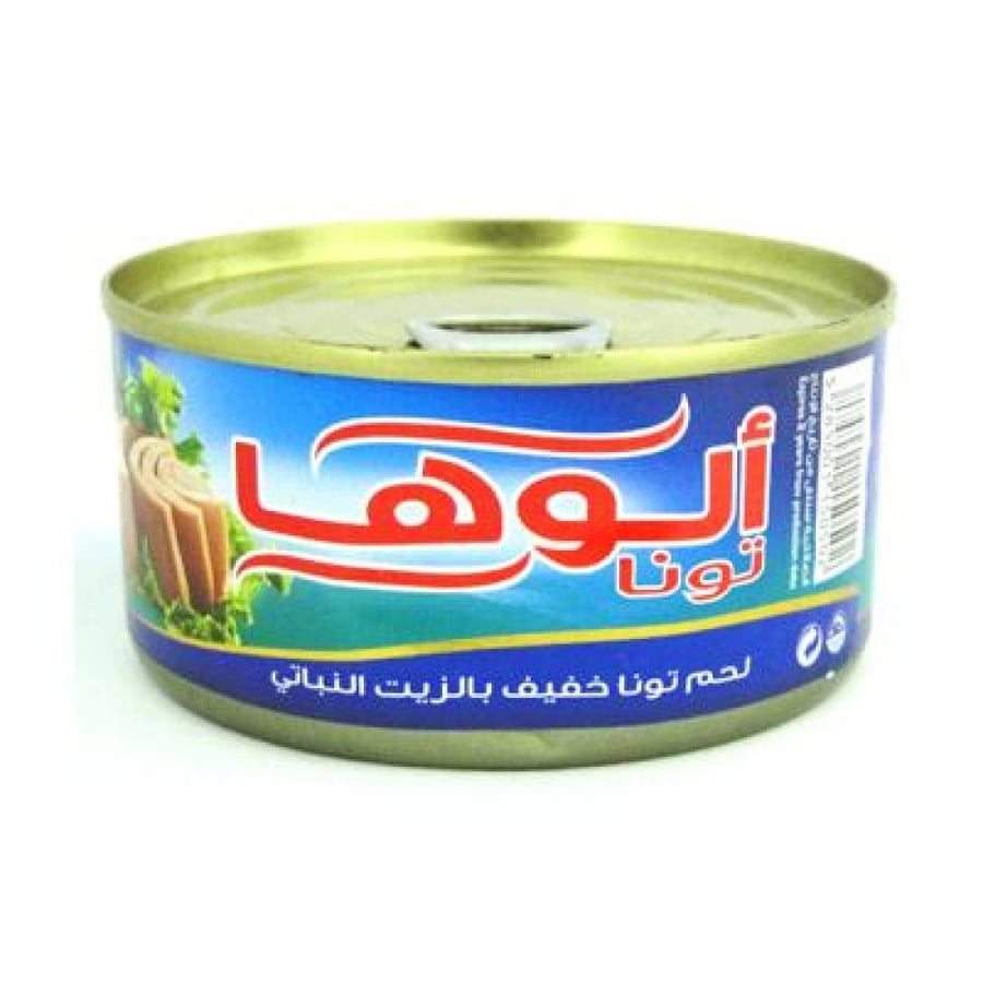 لحم تونا خفيف بالزيت النباتي الوها 185غ