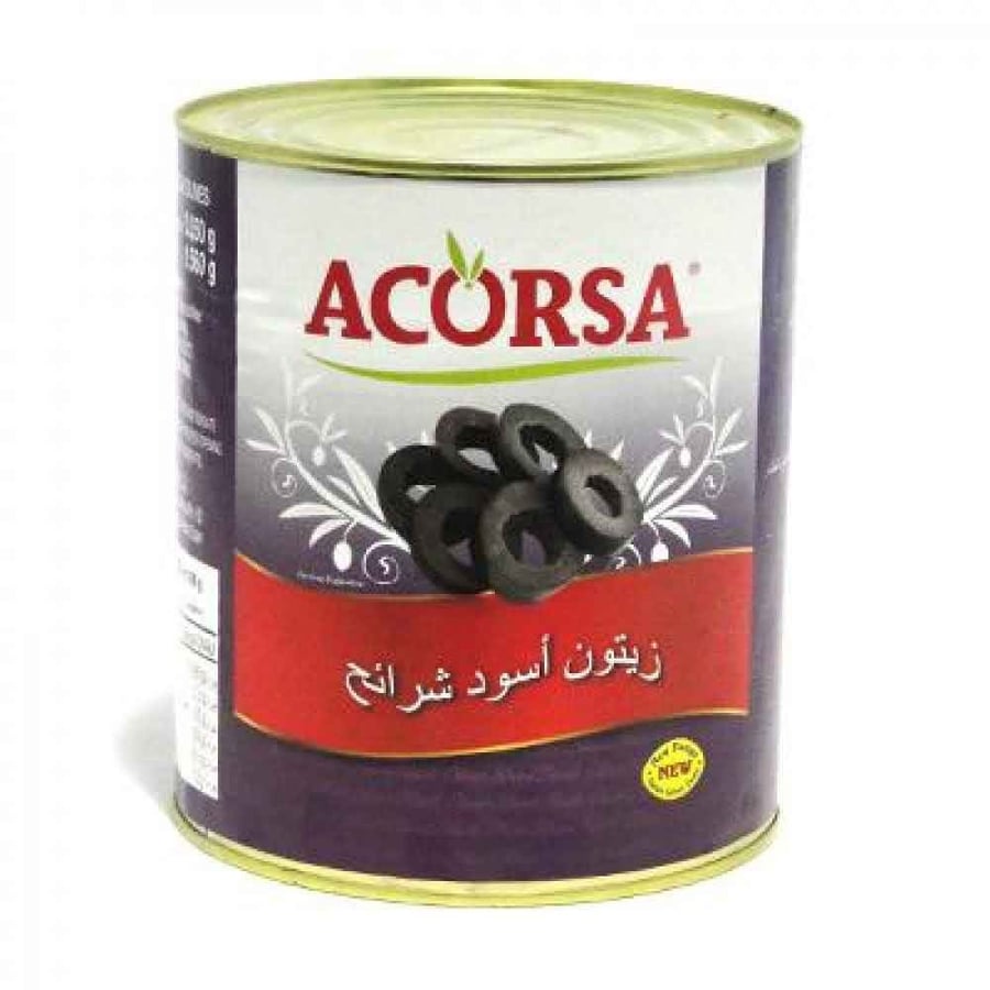زيتون اسود شرائح علب اكورسا 3كغم