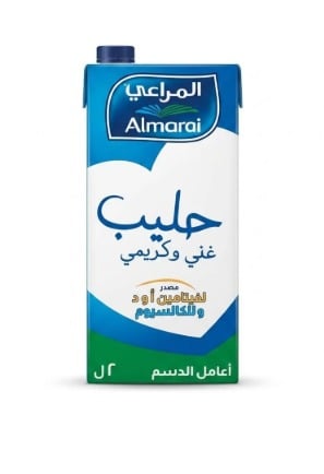 حليب كامل الدسم طويل الاجل المراعي 2لتر