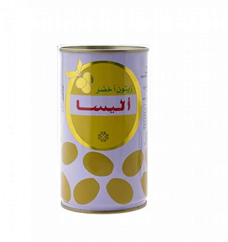 زيتون اخضر بدون نواه علب اليسا 340غ