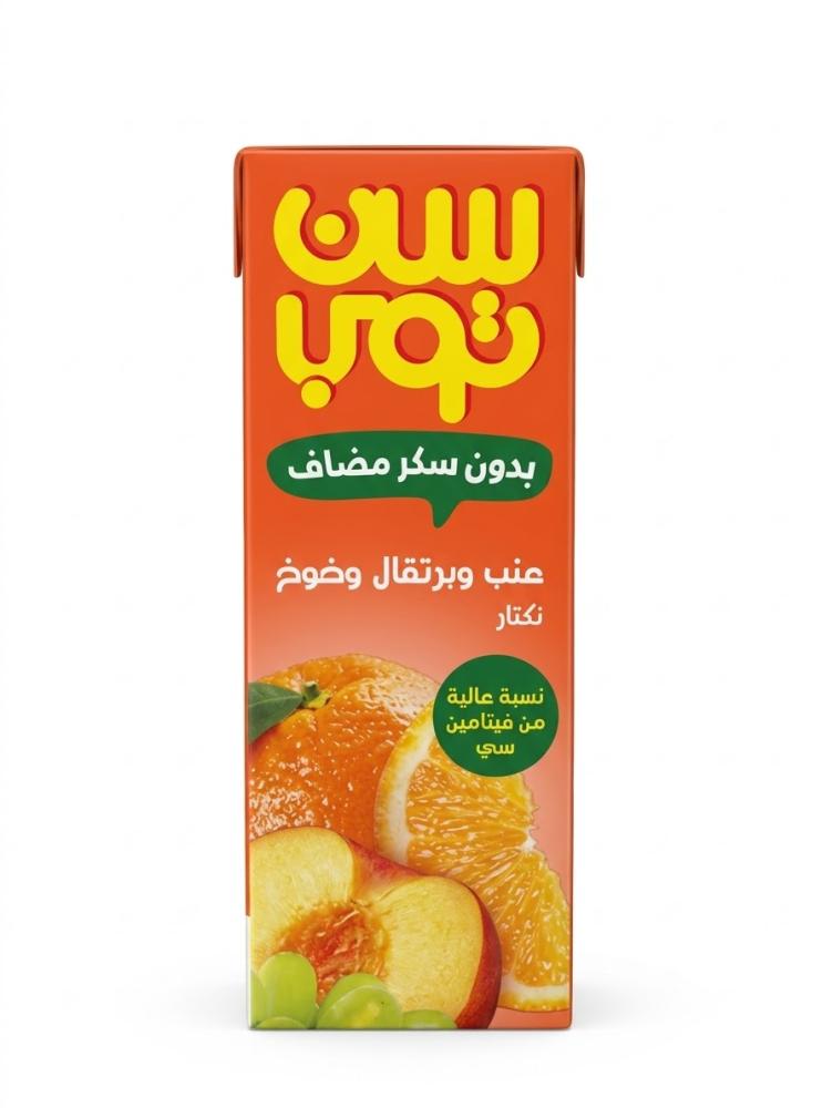نكتار عنب وبرتقال وخوخ سن توب 180مل